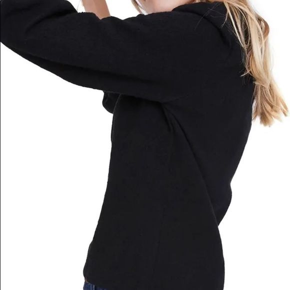 NWT MADEWELL Texture & Thread Full Knit Black Sleeve Top - Picture 12 of 15